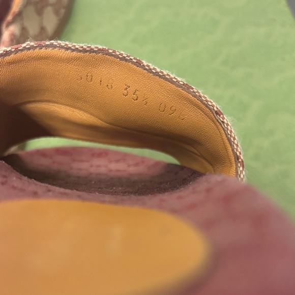 Gucci Canvas GG Monogram Angelina Platforms Slide Sandals,Size:35.5 ( U.S : 5.5) - Picture 13 of 14